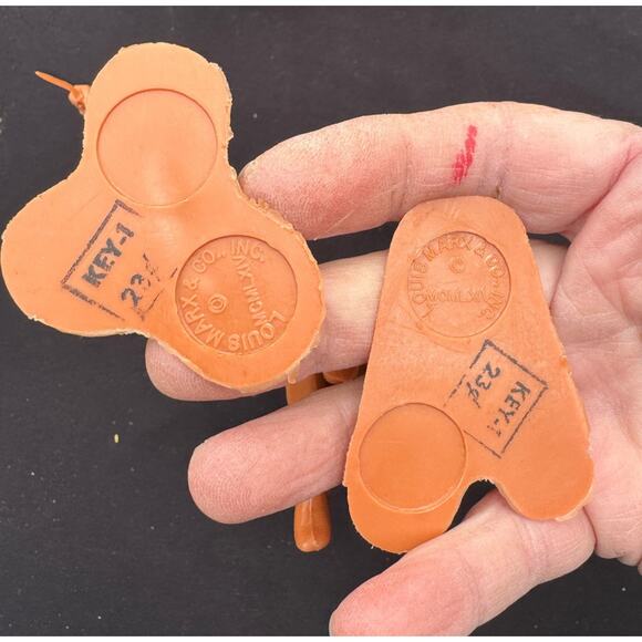 4 VINTAGE 1964 LOUIS MARX Large 6” Cowboys & INDIAN PLASTIC FIGURES - Picture 11 of 11